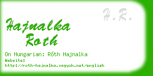 hajnalka roth business card