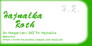 hajnalka roth business card